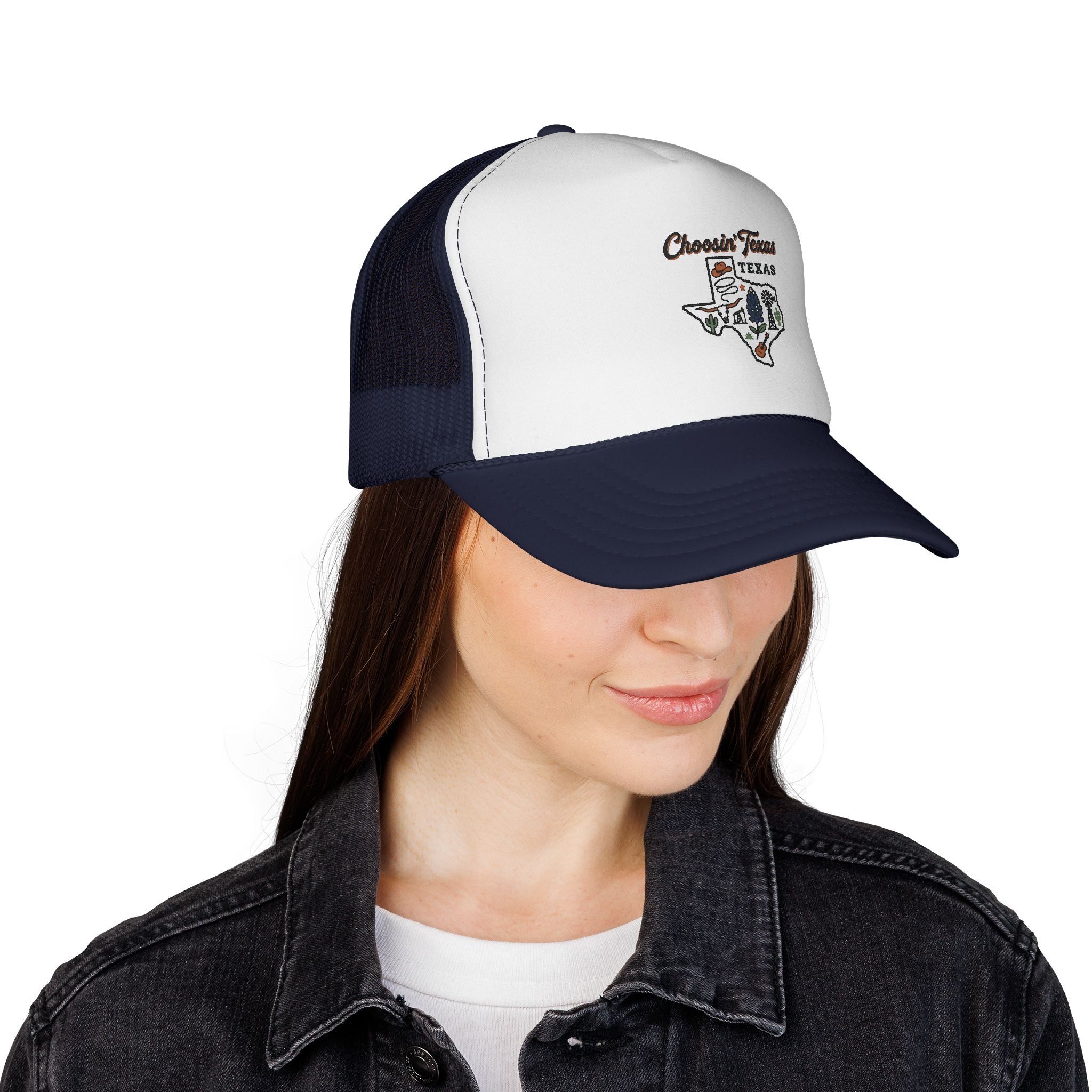 Texas Cows Trucker Cap — Chasin' Farms Vintage State Hat