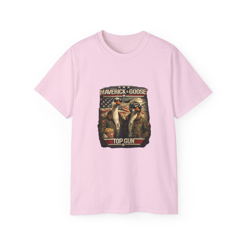 Top Gun Maverick & Goose Graphic Tee — Retro Military Aviator Shirt
