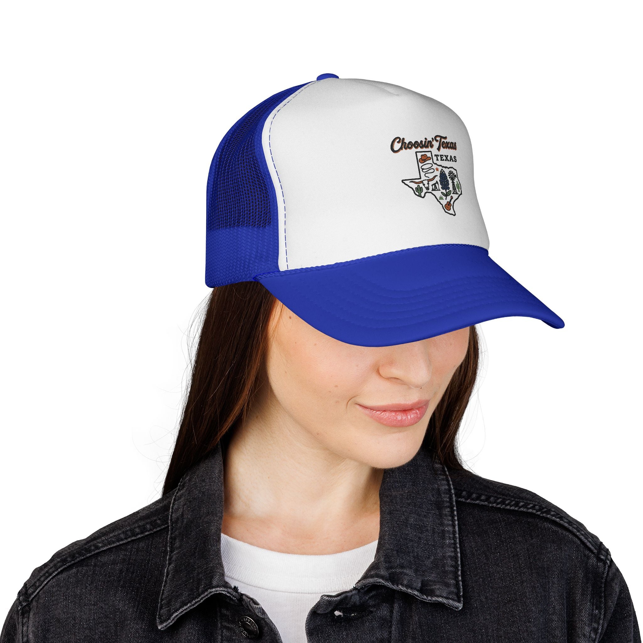 Texas Cows Trucker Cap — Chasin' Farms Vintage State Hat