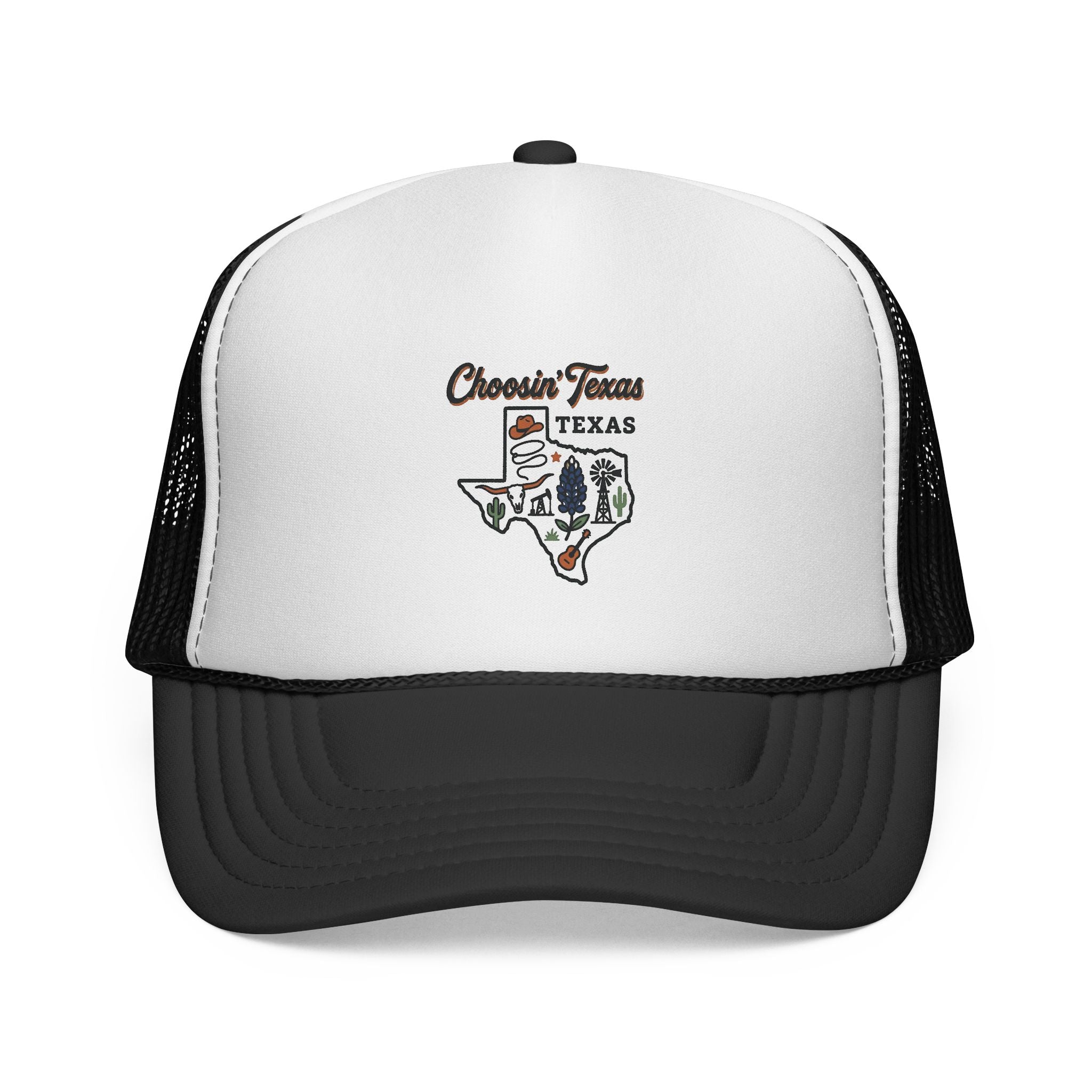 Texas Cows Trucker Cap — Chasin' Farms Vintage State Hat