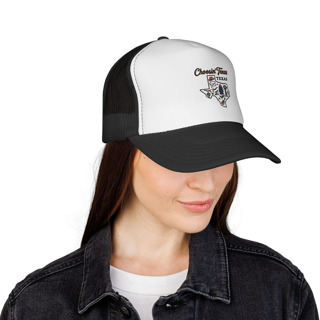 Texas Cows Trucker Cap — Chasin' Farms Vintage State Hat